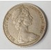 AUSTRALIA 1966 . TWENTY 20 CENTS COIN . RARE ERROR . VARIETY . WAVY